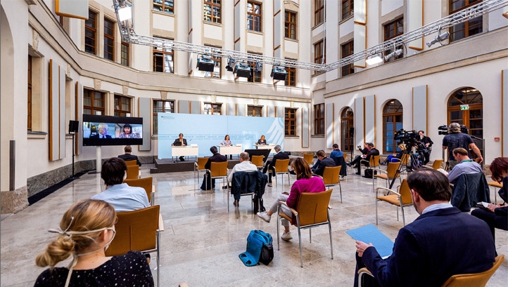 The Petersberg Climate Dialogue takes place over two days. Photo: BMU/Christoph Wehrer 2020.